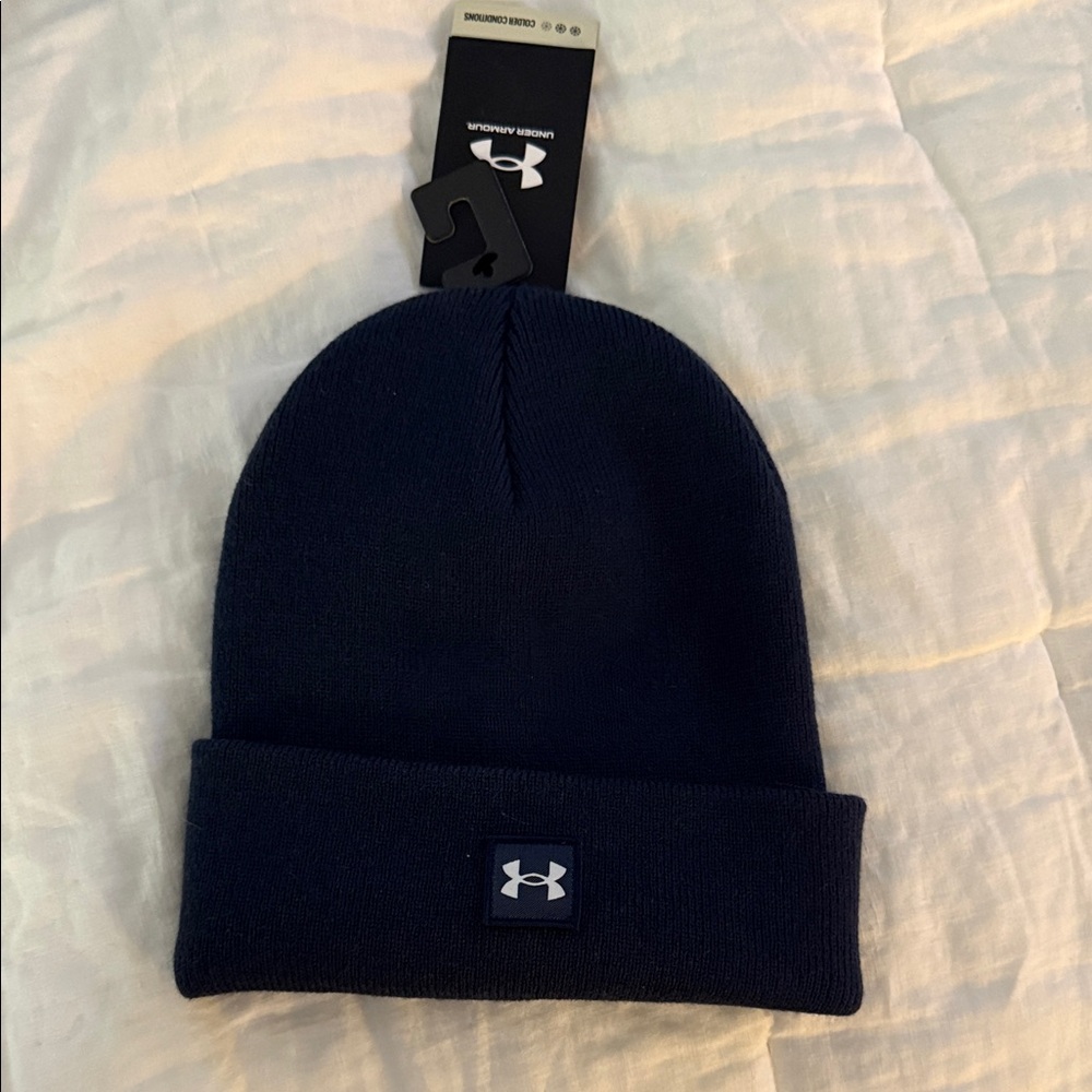 Under Armour Dark Blue Knit Beanie